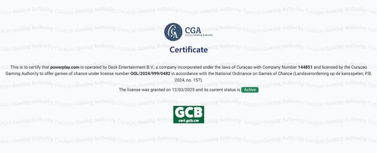 Powerplay Casino licence