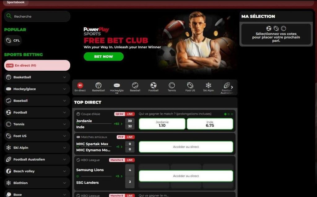 Powerplay Casino paris sportifs